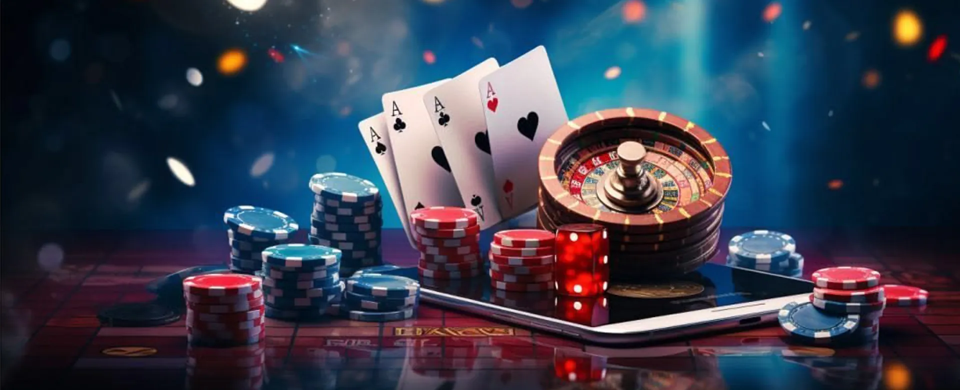 Luxurious Super Casino lobby with golden accents and vibrant slot machines